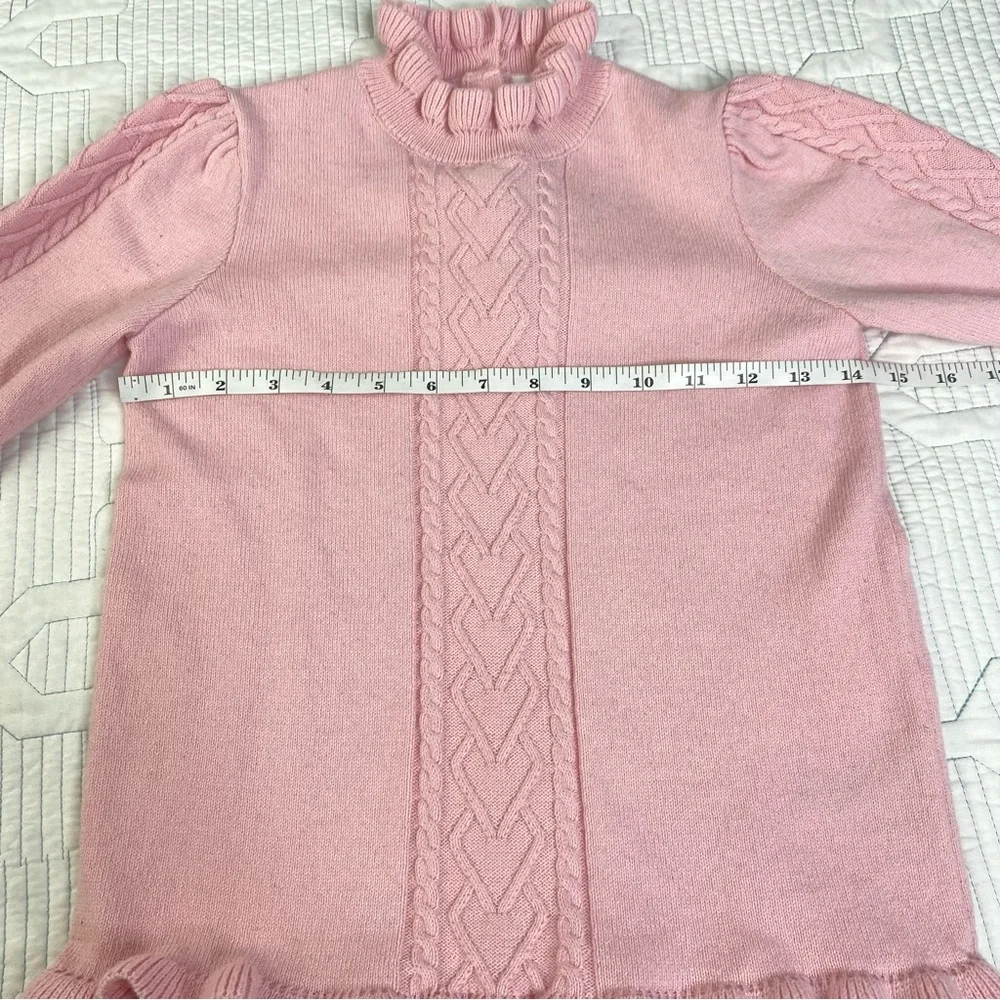 Janie & Jack Fairy Tale Pink Heart Cable Knit Sweater Size 10 Valentines - Picture 4 of 9